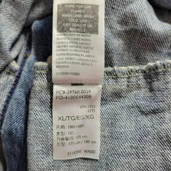 Levi Strauss Signature Gold Men's Extra Large Button Up Medium Wash Denim Jacket - Picture 13 of 13